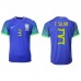 Brasilia Thiago Silva #3 Kopio Vieras Pelipaita MM-kisat 2022 Lyhyet Hihat